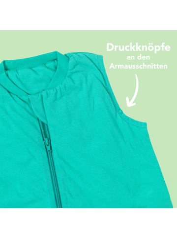 Schlummersack Ganzjahres Schlafsack mit Füßen, 2.5 TOG in Grün