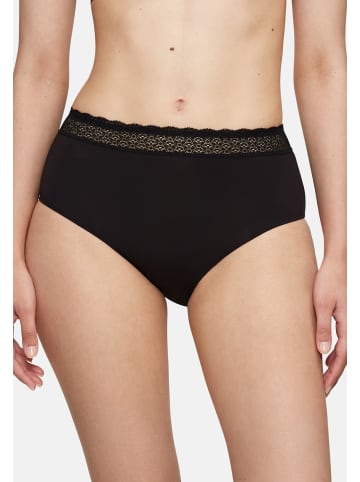 Triumph Midi Slip Feel of Modal in Schwarz / creme