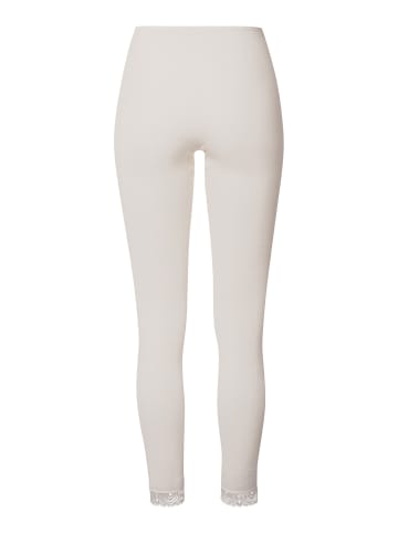 Hanro Leggings Woolen Lace in misty white
