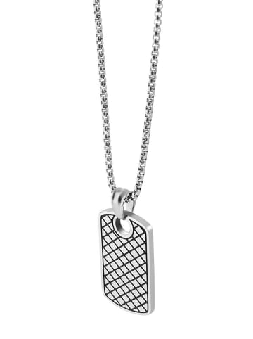 Adeliás Adeliás Herren Edelstahl Halskette mit Anhänger 61 cm in silber