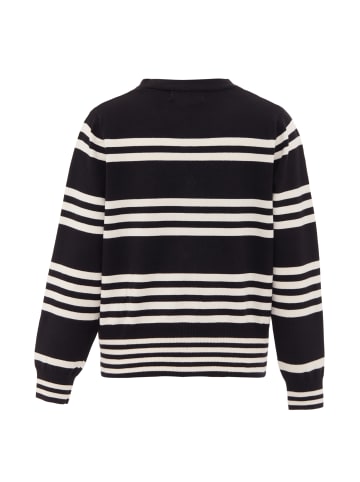 faina Women Cardigan in Schwarz Wollweiss