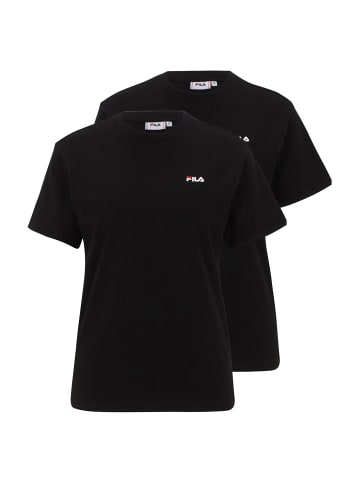 Fila T-Shirt 2er Pack in Schwarz