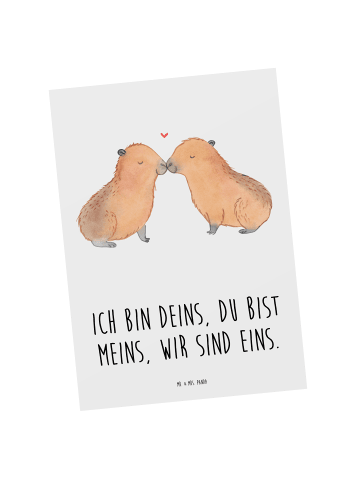 Mr. & Mrs. Panda Grußkarte Capybara Liebe mit Spruch in Weiß