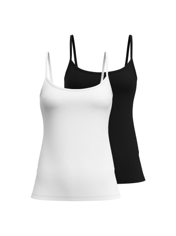 Calida Unterhemd 2er Pack in Weiß/Schwarz