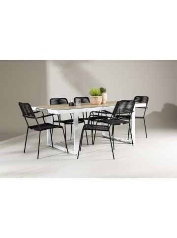 ebuy24 Gartenset Merlo 7-teilig Weiß 90 x 200 cm