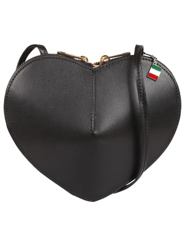 Florence Florence Umhängetasche Leder schwarz ca. 22cm