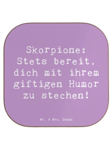 Mr. & Mrs. Panda Untersetzer für Gläser Spruch Skorpion Humor mi... in Lavendeltraum