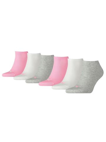 Puma Socken 6er Pack in Weiß/Grau/Rosa
