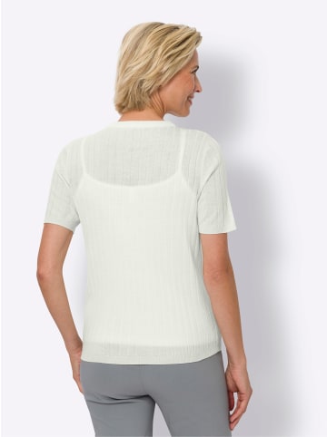 Sieh an! Kurzarm-Pullover in ecru