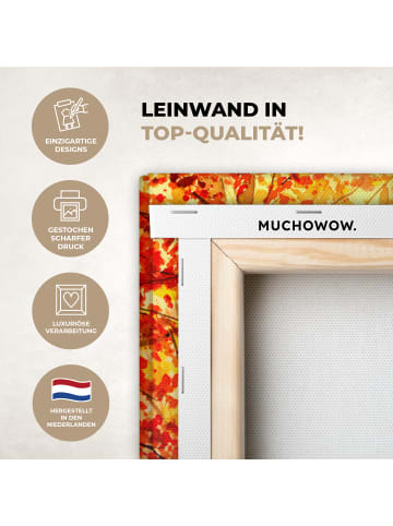 MuchoWow Leinwand bilder Herbsthirsche (BxH)