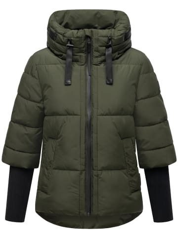 Navahoo Steppjacke Lotusherz XIV in Dark Olive