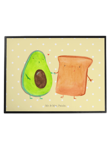 Mr. & Mrs. Panda Schreibunterlage Avocado Toast ohne Spruch in Gelb Pastell