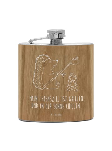 Mr. & Mrs. Panda Alkoholflasche Igel Grillen mit Spruch in Braun