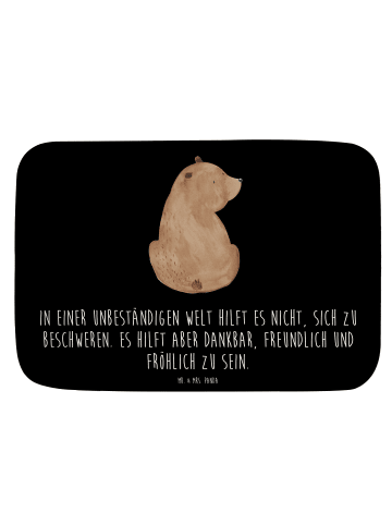 Mr. & Mrs. Panda Badezimmer Matte Bär Schulterblick mit Spruch in Schwarz