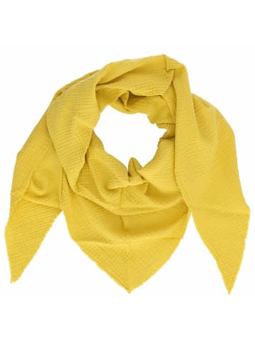 COFI 1453 Lian Schal Halstuch Elagentes Modeaccessoires aus 100% Baumwolle in Gold