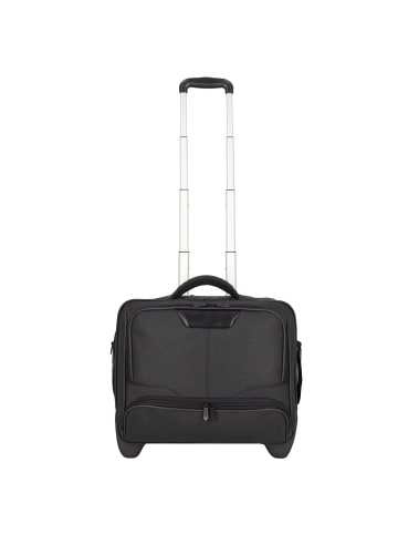 Dermata 2 Rollen Businesstrolley 44 cm Laptopfach in schwarz