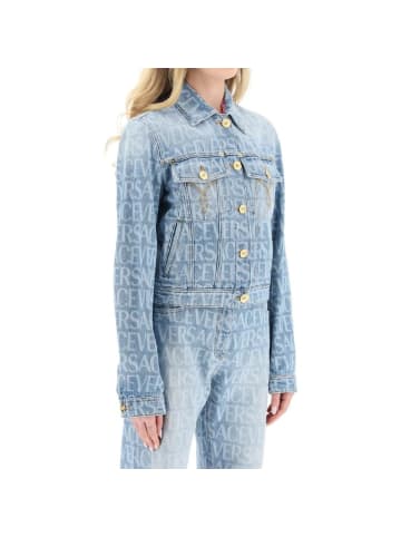 Versace Blau Baumwolle Denim Jacke