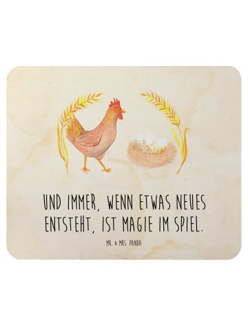 Mr. & Mrs. Panda Mauspad Huhn Stolz mit Spruch in Vintage
