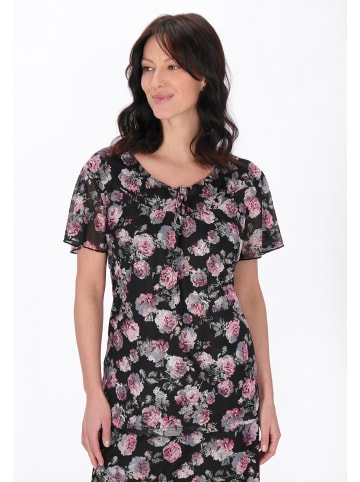 Usha Women Blouse in black multicolor