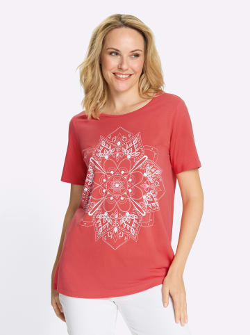 Sieh an! Longshirt in grapefruit-weiß