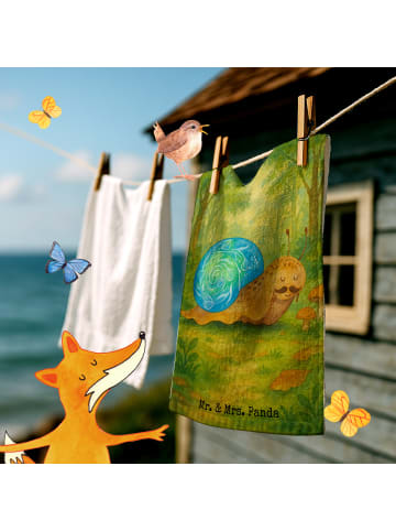 Mr. & Mrs. Panda Handtuch Schnecke Sir Design ohne Spruch in Weiß