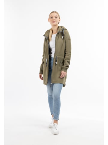 Schmuddelwedda Lange Sweatjacke in Oliv