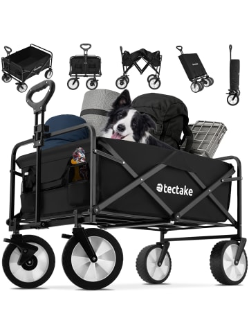 tectake Faltbarer Handwagen Leon mit Bremsen, Belastbarkeit 80kg