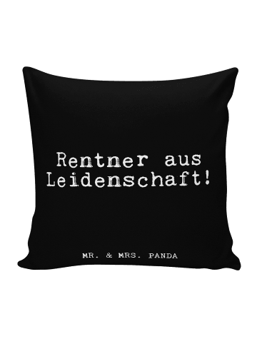 Mr. & Mrs. Panda kissen bedruckt Rentner aus Leidenschaft!  mit ... in Schwarz