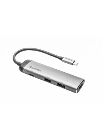 COFI 1453 Hub, Multiport, 2x USB 3.0-A, HDMI 4K - USB-C® Multiport-Hub in Silber