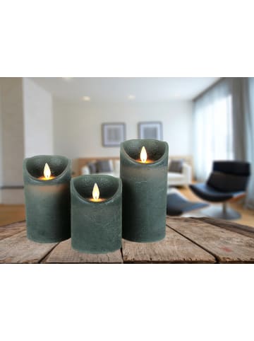 Coen Bakker LED Echtwachskerze 10cm mit Timer in Taupe