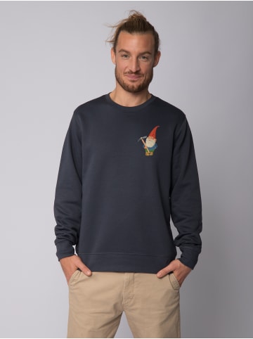 wat? Apparel Sweatshirt Gartenzwerg in India Ink Grey