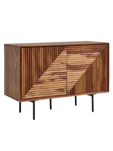 KADIMA DESIGN Sideboard | Sheesham/Metall, 100x71x40cm, 2 Türen