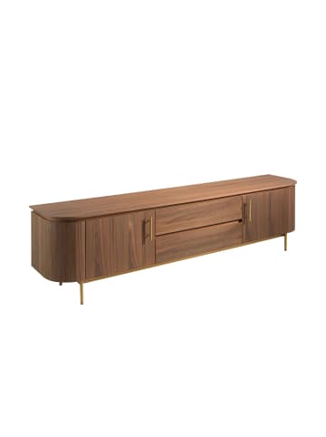 Angel Cerdá TV-Schrank 3227 in Walnuss / Gold – (B)220 x (H)45 x (T)55 cm