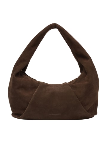 Les Visionnaires Greta Essential Schultertasche Leder 43 cm in dark brown