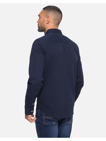 Threadbare Langarmhemd 2 Pocket Guthrie in Navy