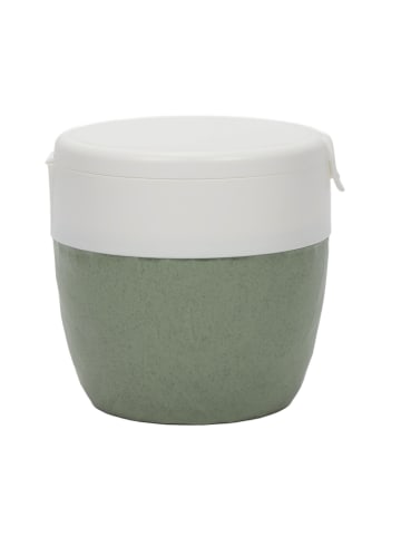 koziol Lunchboxen BENTOBOX L für Salate und Dressings in Grün, 14 x 13 x 14 cm