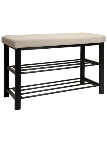 DuneDesign Schuhregal mit Sitzbank Lund in Beige