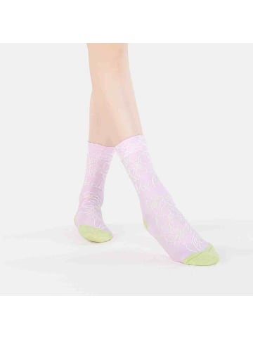 MUNADUNA 6er-Pack 3D-Relief Socken für Damen in Grün