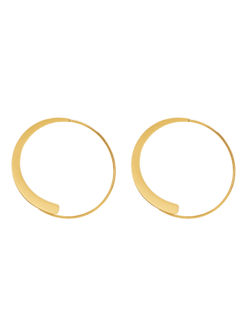 Steel_Art Ohrringe Damen Curve poliert in goldfarben