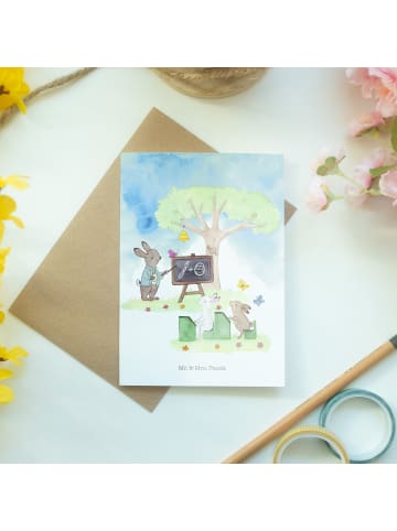 Mr. & Mrs. Panda valentinstagskarte Ostern Hasenschule ohne Spruch in Blumig