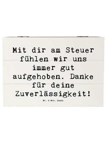 Mr. & Mrs. Panda Holzkiste Spruch Busfahrer Sicherheit mit Spruch in Weiß