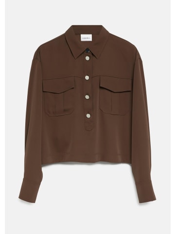 comma Bluse in 8943_dunkelbraun