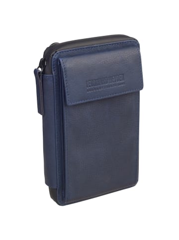 Leonhard Heyden Den Haag Handytasche Leder 11 cm in blau