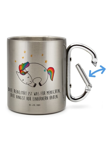 Mr. & Mrs. Panda Kaffeetasse Einhorn Nacht mit Spruch in Silber