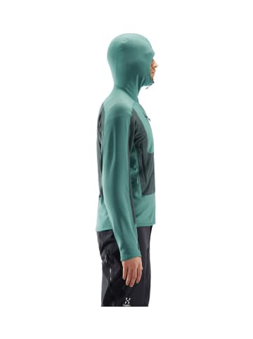 Haglöfs Fleecejacke Serac Hood in Willow Green/Mineral