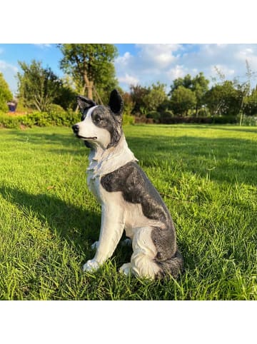 relaxdays Gartendeko Figur Hund XXL "Collie" - (B)34.5 x (H)68 x (T)43 cm