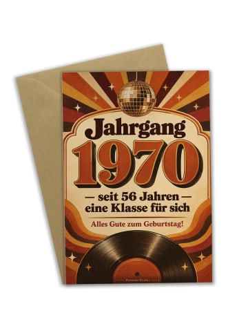 Mr. & Mrs. Panda Geburtstagskarte 56. Geburtstag Zahl nostalgisc... in Weiß