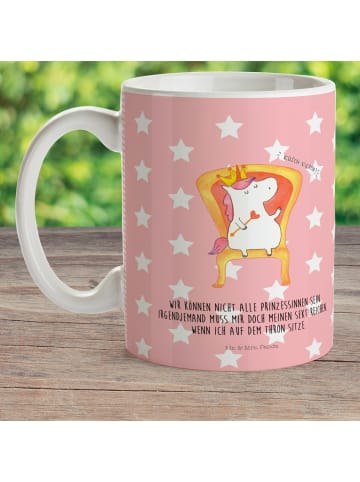 Mr. & Mrs. Panda Tasse Einhorn Prinzessin mit Spruch in Rot Pastell