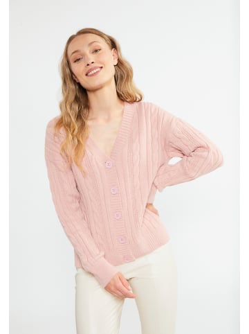 VINAJA Women Strickjacke Mit Knöpfen in Altrosa