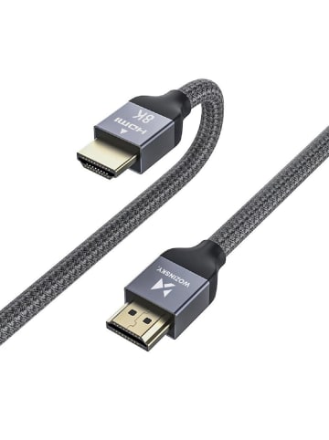 Wozinsky HDMI 2.1 8K 60 Hz 48 Gbps / 4K 120 Hz / 2K 144 Hz Silber 1m in Silber